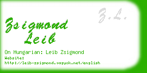 zsigmond leib business card